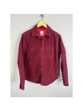 Gap x Steven Alan Mens XS Burgundy Quilted Primaloft Lined Shirt Jacket Maroon